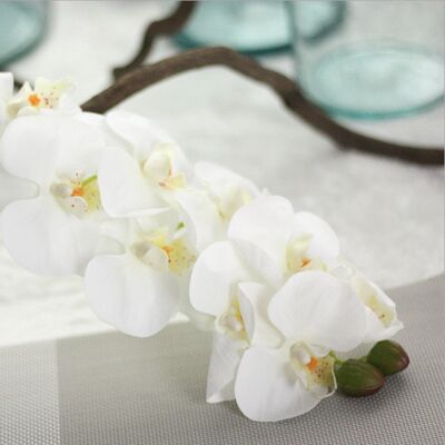 Flores artificiales de orquídeas de un solo tallo