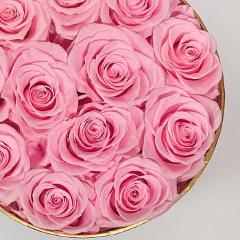 Boîte en tissu de fleurs fraîches naturelles de roses préservées avec 12 pièces de roses 2