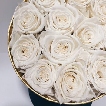 Boîte en tissu de fleurs fraîches naturelles de roses préservées avec 12 pièces de roses 3