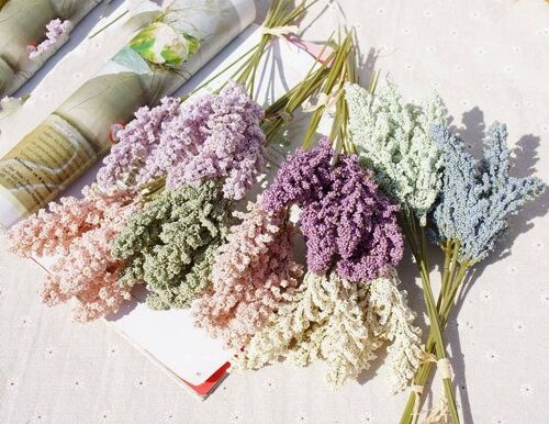 Real Touch Artificial Vanilla Spike Flower 6 PCs