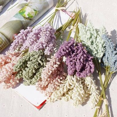 Real Touch Artificial Vanilla Spike Flower 6 Stk