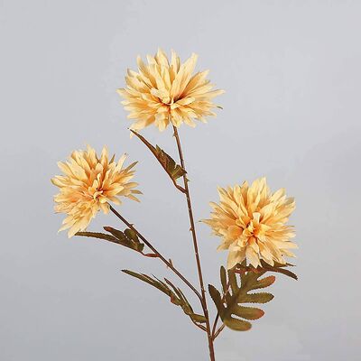 Einzelne 3-köpfige künstliche Calendula-Blumen