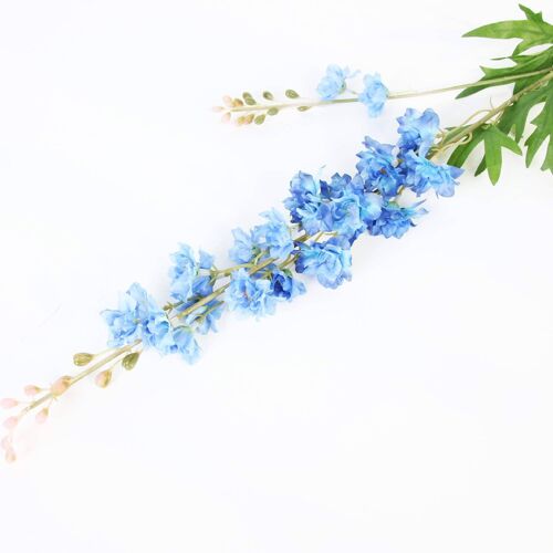 Single Artificial 2 Forks Delphinium Flowers with Long Stem