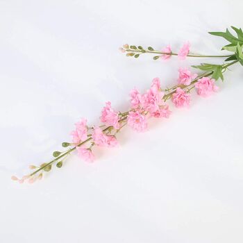 Fleurs de delphinium artificielles simples à 2 fourches avec longue tige 2