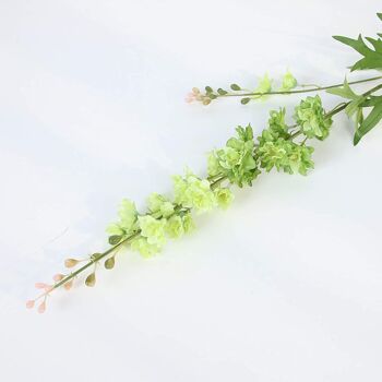 Fleurs de delphinium artificielles simples à 2 fourches avec longue tige 3