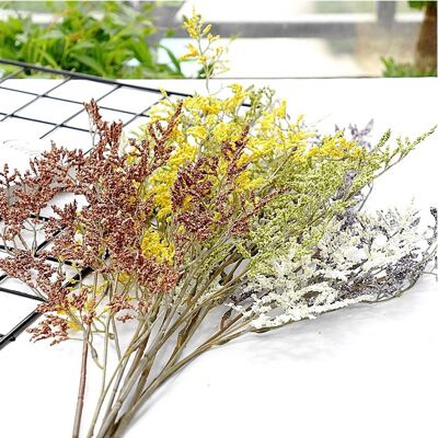 Single Stem 4 Fork Artificial Lover Grass Flower Plastic and Foam Simulation Fake Plant- 76 cm