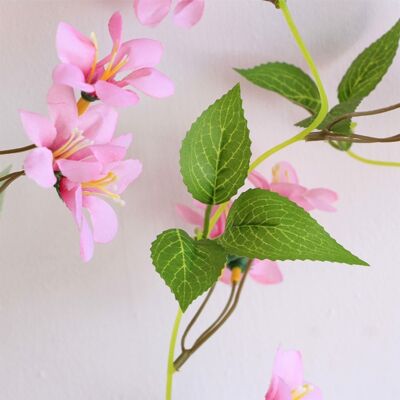 Mimbre de flores falsas para colgar en la pared de jazmín de invierno para decoración de pared floral