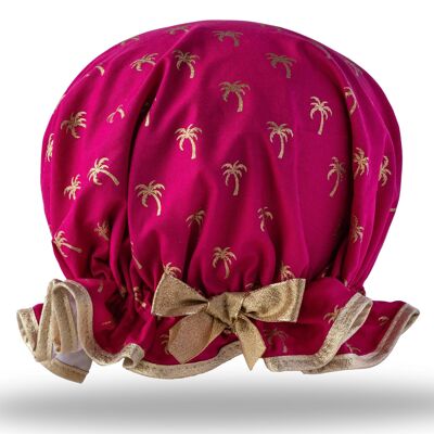 Golden Palms Shower Cap