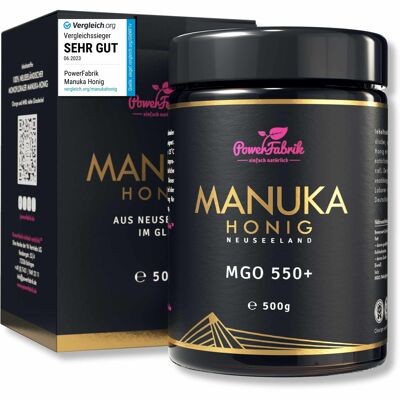 Miel de Manuka MGO 550+, 500g, ORIGINAL de Nueva Zelanda