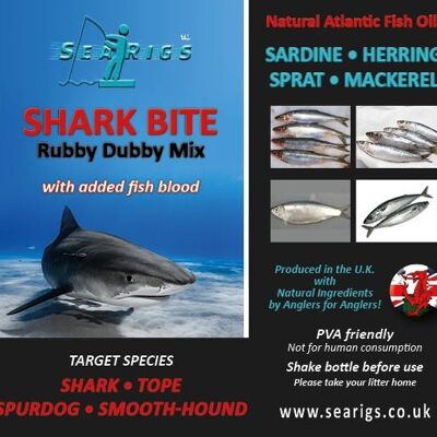 SHARK BITE / 2 "BOAT RANGE" 100% Natural Bait Oil With Fish Blood. - Shark Bite 1ltr