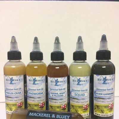Extracted Bait Oils 60ml / 120ml / 250ml / 500ml - 60ml sample - Mussel and Razorclam