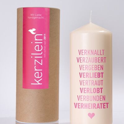 Flamme Motiv "Verknallt Verliebt Verzaubert ... " pink