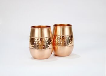 Ensemble de verres ovales en cuivre (2 verres dans une boîte) 5
