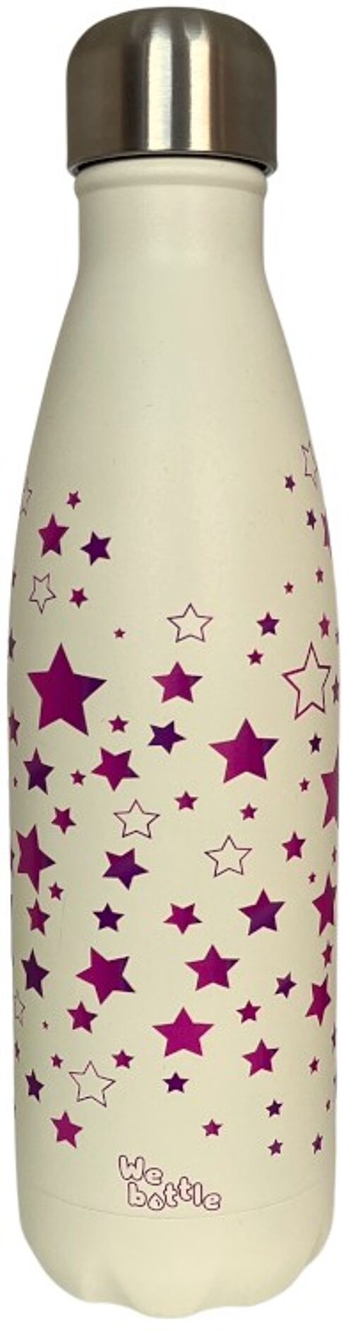 Bottle 500ml White Stars