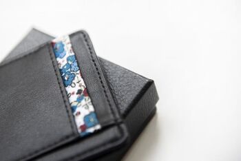 Drachme iii - porte-cartes en cuir recyclé et tissu imprimé 2