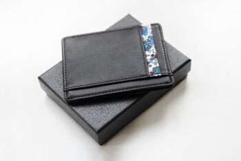 Drachme iii - porte-cartes en cuir recyclé et tissu imprimé 4