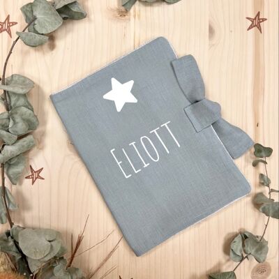 Customizable star terracotta linen health book