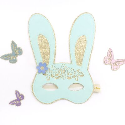 Mint rabbit children's mask