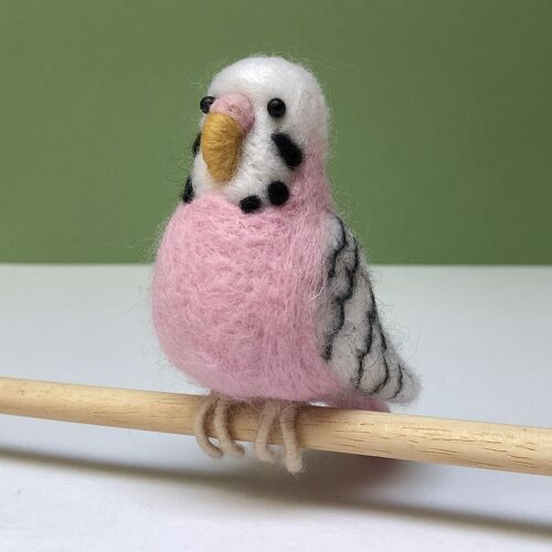 Needle Felting Kit - Budgie, Pink