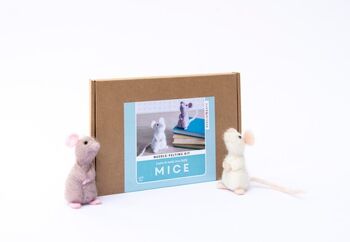 Kit de feutrage à l'aiguille - Souris - Fabriquez DEUX mignonnes petites souris 4