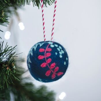 Kit de feutrage à l'aiguille - Boules de Noël - Faites vos propres décorations de Noël feutrées. Le remplisseur de bas astucieux parfait ! Cadeau pour elle. 6