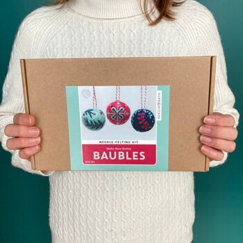 Kit de feutrage à l'aiguille - Boules de Noël - Faites vos propres décorations de Noël feutrées. Le remplisseur de bas astucieux parfait ! Cadeau pour elle. 8