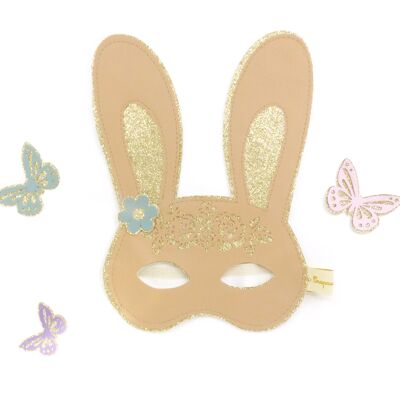 Maschera per bambini coniglio beige