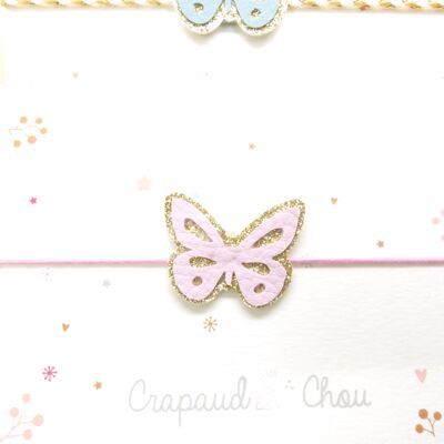 Kinderarmband "Mein hübscher Schmetterling" Pink