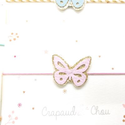 Kinderarmband "Mein hübscher Schmetterling" Pink
