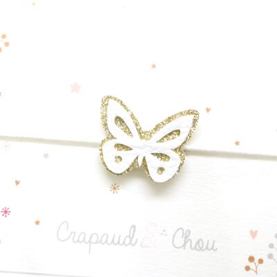 Bracelet enfant "Mon joli papillon" blanc