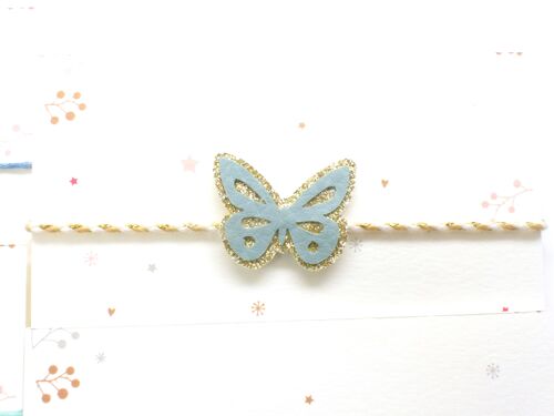 Bracelet enfant "Mon joli papillon" Vert de gris