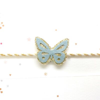 Kinderarmband "Mein hübscher Schmetterling" Grünspan