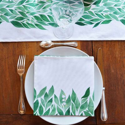 Set of 6 Foliage napkins