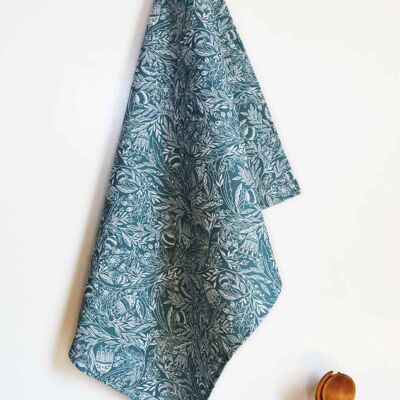 Blue Undergrowth Tea Towel