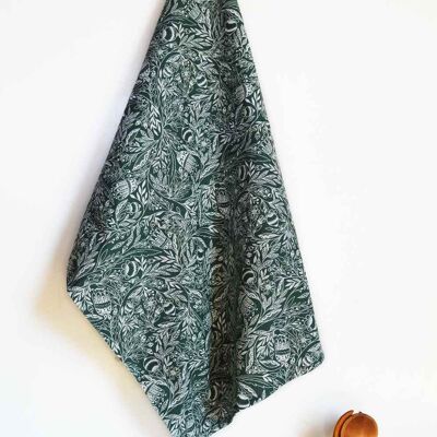 Green Undergrowth Tea Towel