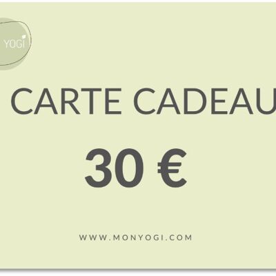 Carte cadeau virtuelle - 30,00 €