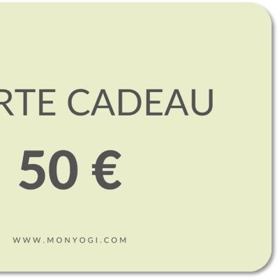 Carte cadeau virtuelle - 50,00 €