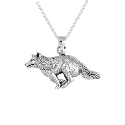 Stunning Running Wolf Necklace