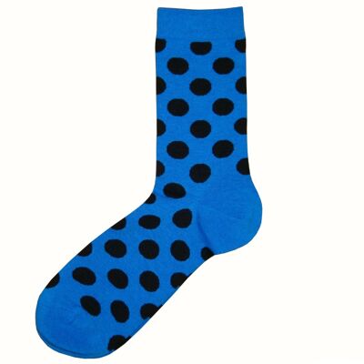 Spotted Socks - Blue And Black
