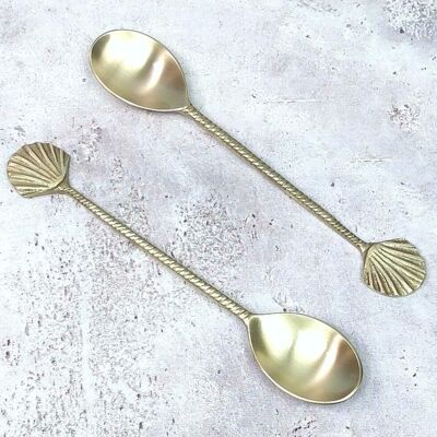 GRANDE Cuillère vintage coquillage 21 cm by MonJoliBol
