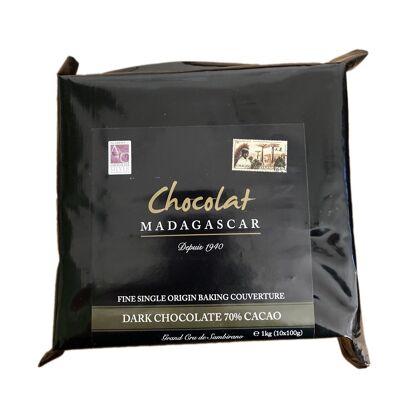 Cobertura de chocolate negro profesional 70% cacao