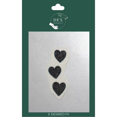 Three hearts temporary tattoo