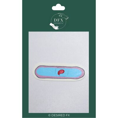 Blue & red fire band-aid temporary tattoo