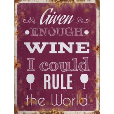 Wooden Wall Plaque-Wine-30X40X1cm