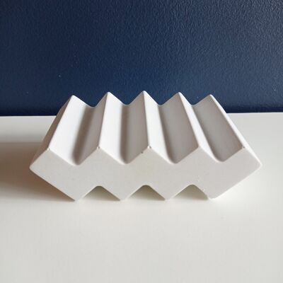 Seifenschale aus weißem Beton - großes Modell Badezimmerzubehör