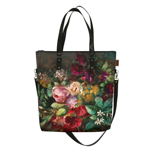 Bouquet Crossbody Bag In Canvas Maxa Line Bertoni