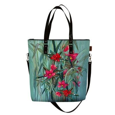 Fiori Crossbody Bag In Canvas Maxa Line Bertoni