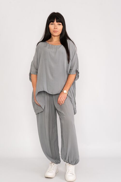 Grey baggy harem set