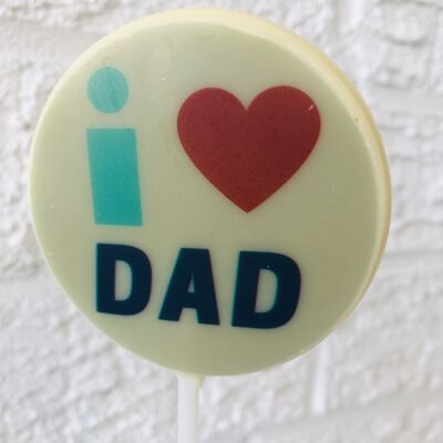 Fathers Day - I love DAD Belgian Chocolate Lolly
