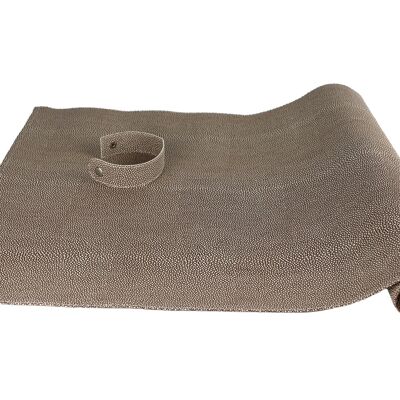 Table runner ray skin look brown 150 cm imitation leather